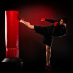 Thai HIIT Kickboxing Heavy Bag Workout roundhouse