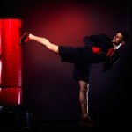 Thai HIIT Kickboxing Heavy Bag Workout sidekick